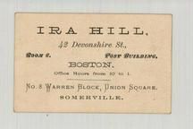 Ira Hill, Perkins Collection 1850 to 1900 Advertising Cards